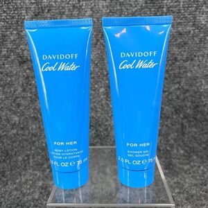 Davidoff Cool Water For Her Body Lotion & Shower Gel Set (2.5 fl oz / 75 ml)